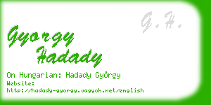gyorgy hadady business card